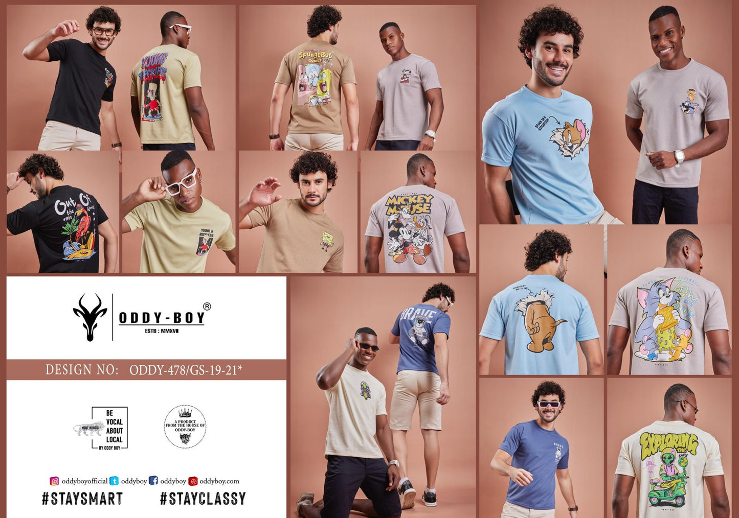 478 Oddy Boy Oxford Mens Tshirts Exporter Ahmedabad