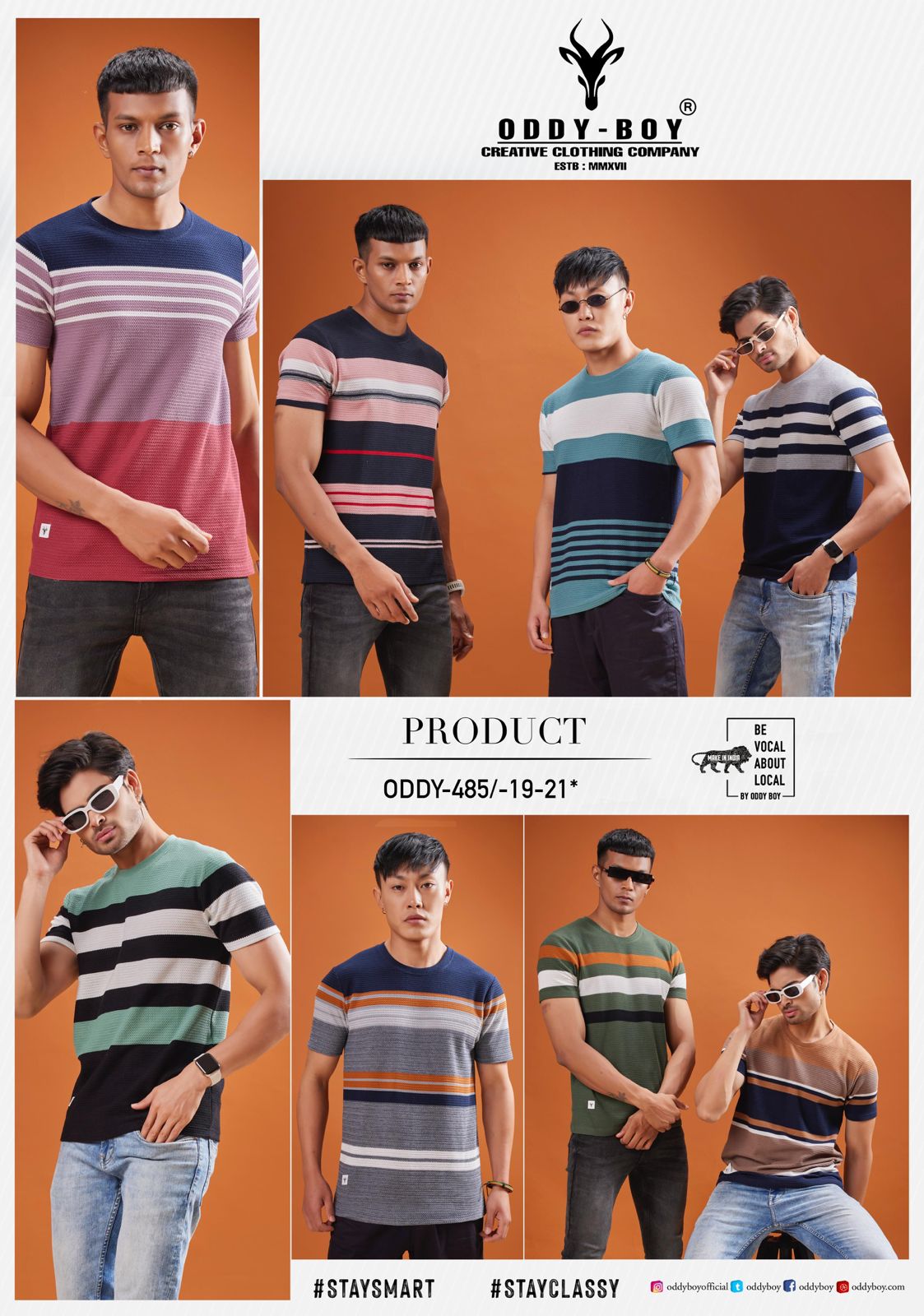 485 Oddy Boy Zig Zag Mens Tshirts Exporter Gujarat
