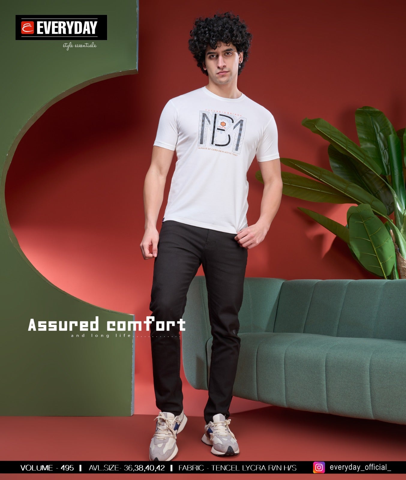 495 Everyday Tencil Lycra Mens Tshirts Manufacturer