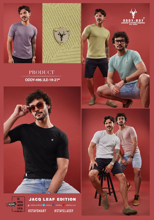 496 Oddy Boy Jacquard Mens Tshirts Supplier India