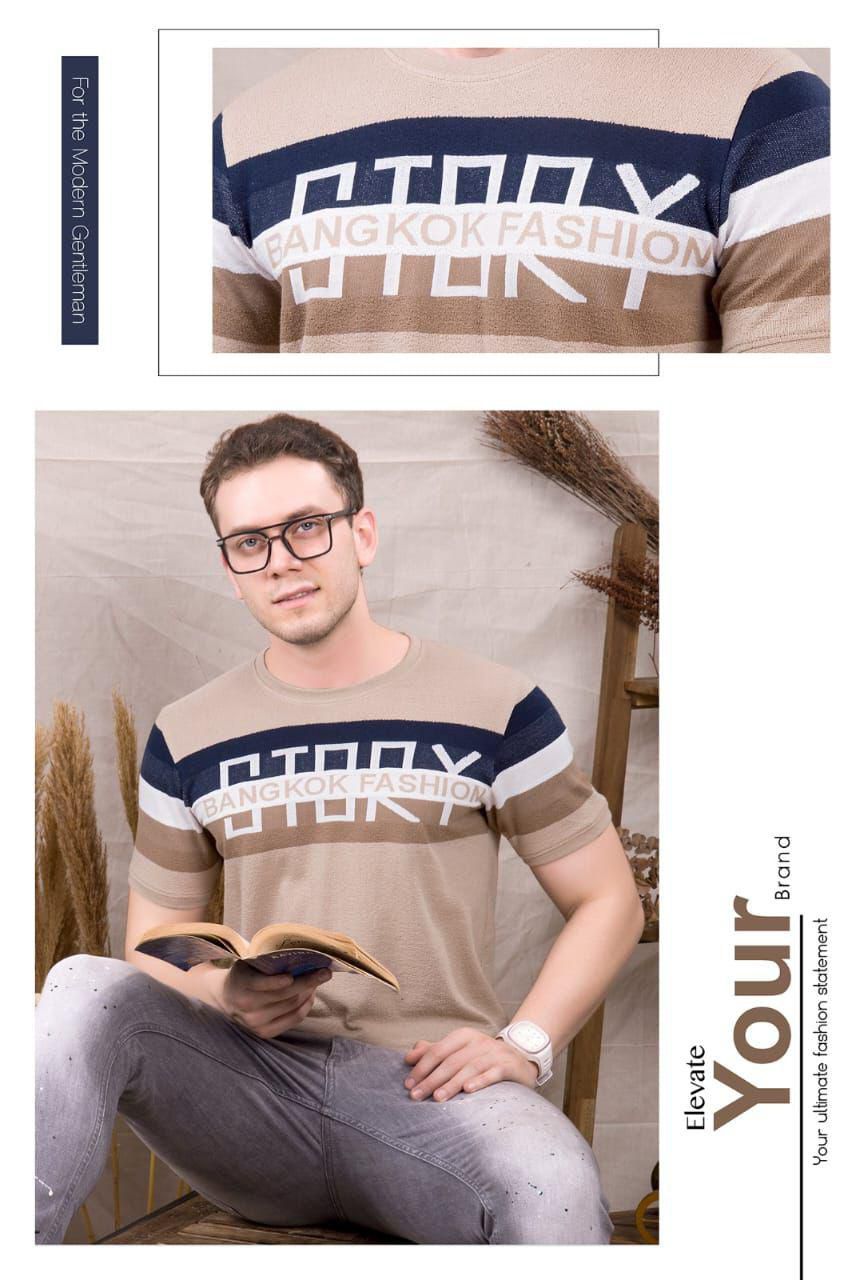 497 Radiology Jacquard Knit Mens Tshirts Wholesale