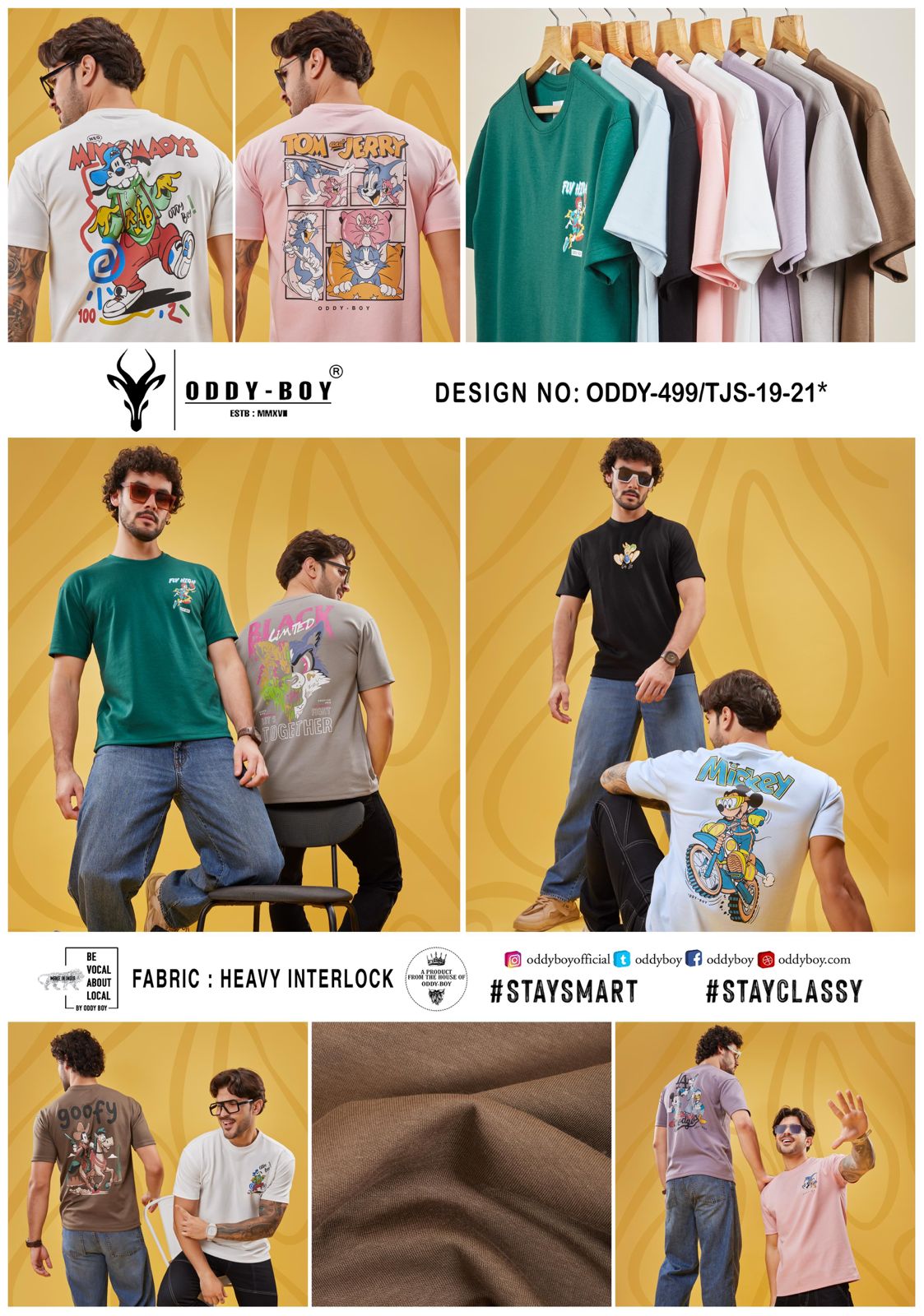 499 Oddy Boy Heavy Interlock Mens Tshirts Wholesale Price