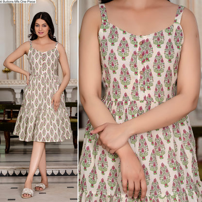 4 Buttons Mfs Cotton One Piece Exporter India