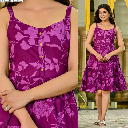 4 Buttons Mfs Cotton One Piece Exporter India