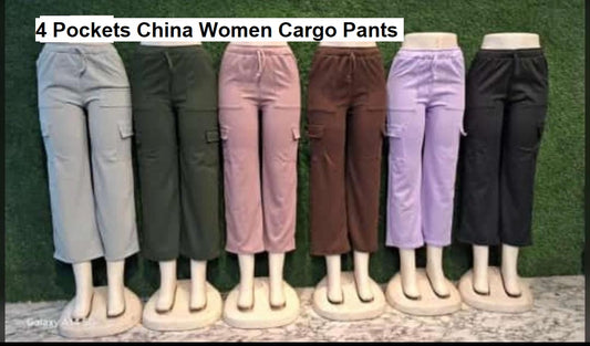 4 Pockets China Women Cargo Pants Manufacturer Gujarat