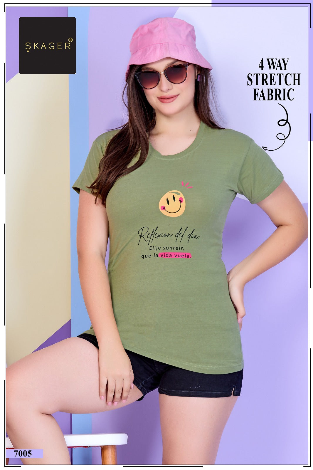 4 Way Skager Cotton Lycra Women Tshirt Wholesale
