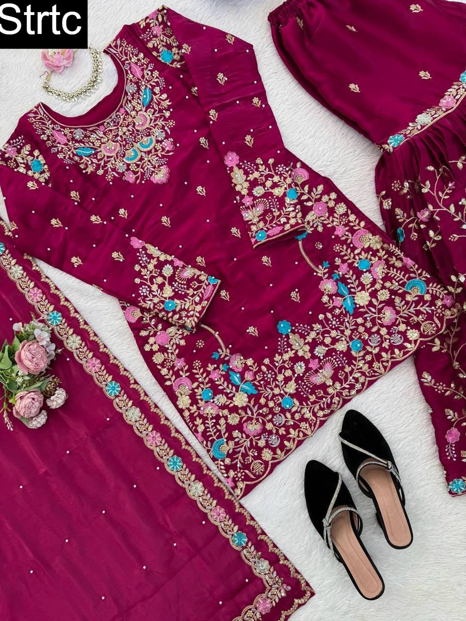 5000 Series Strtc Silk Pakistani Readymade Suits Wholesale Price