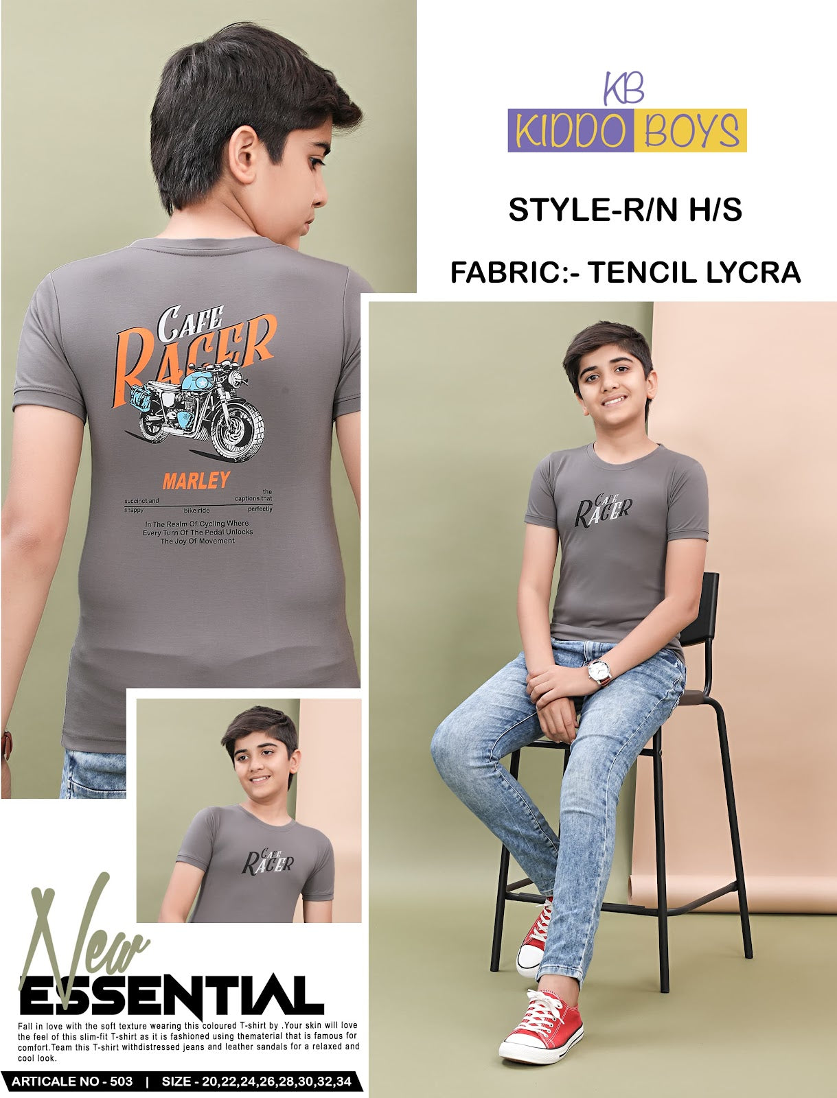 503 Kiddo Tencil Lycra Boys Tshirt