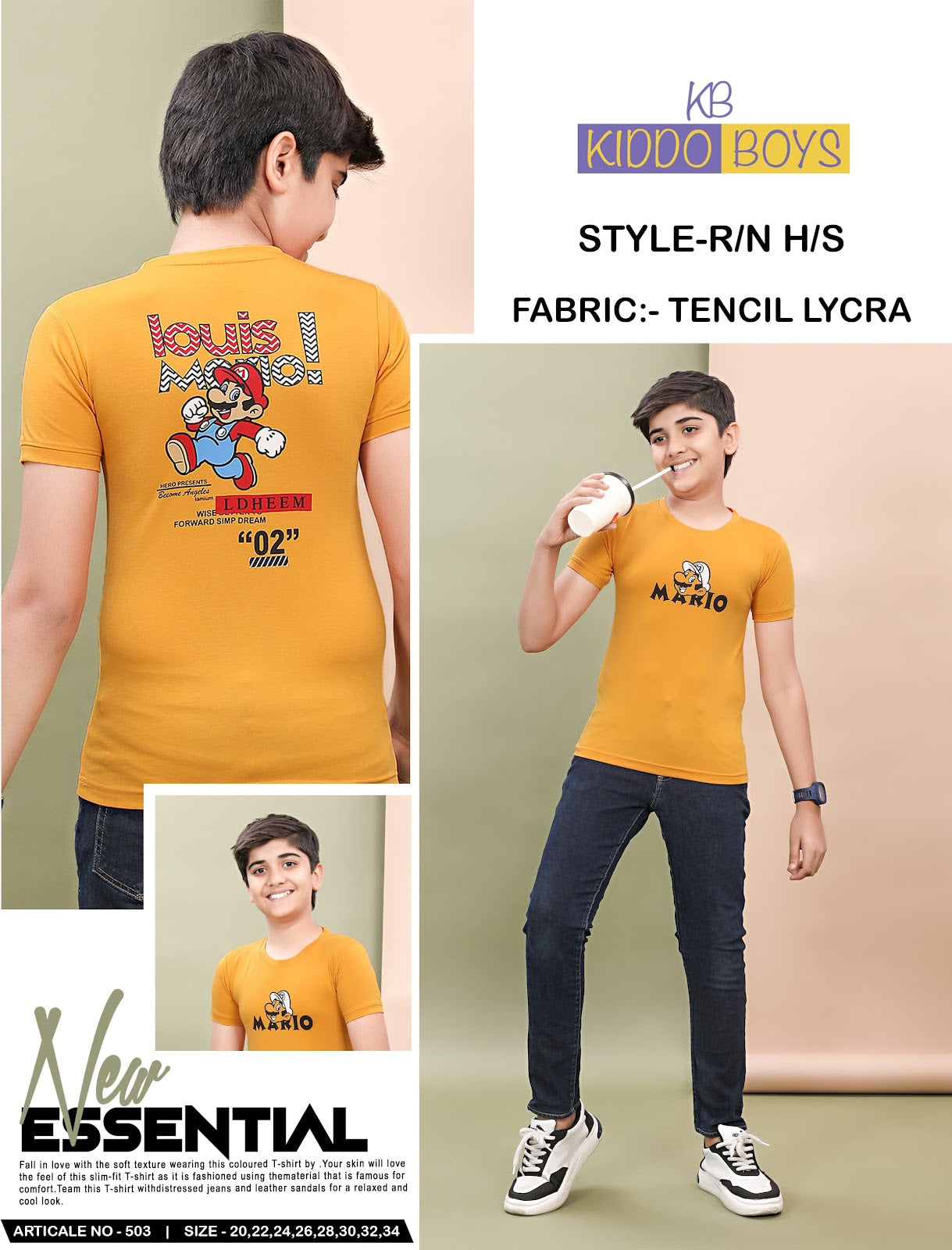 503 Kiddo Tencil Lycra Boys Tshirt