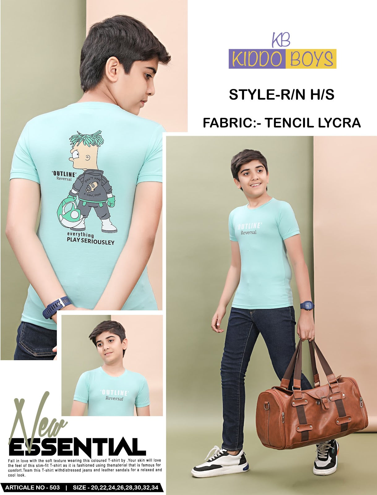 503 Kiddo Tencil Lycra Boys Tshirt