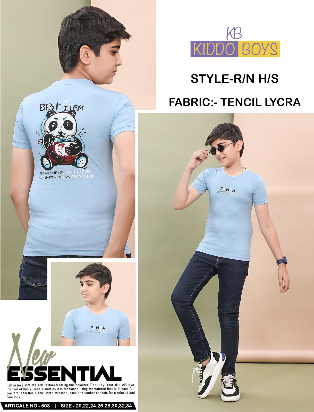 503 Kiddo Tencil Lycra Boys Tshirt