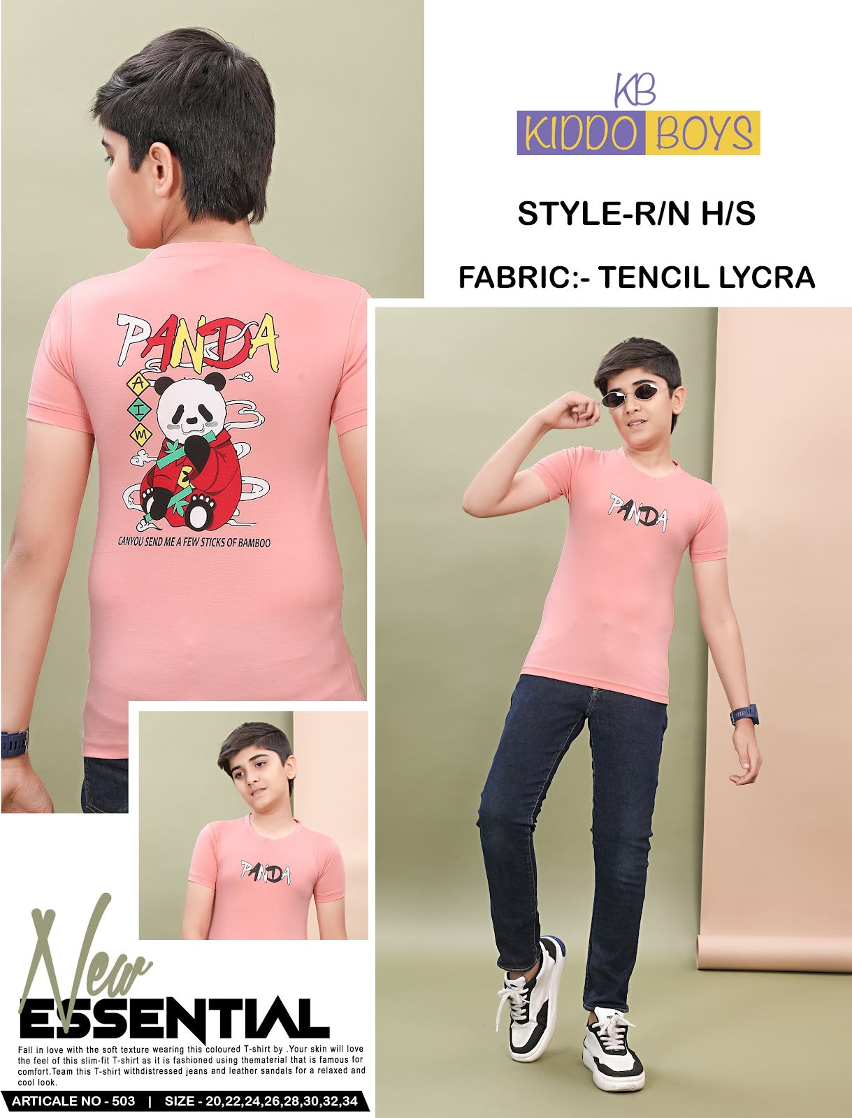 503 Kiddo Tencil Lycra Boys Tshirt