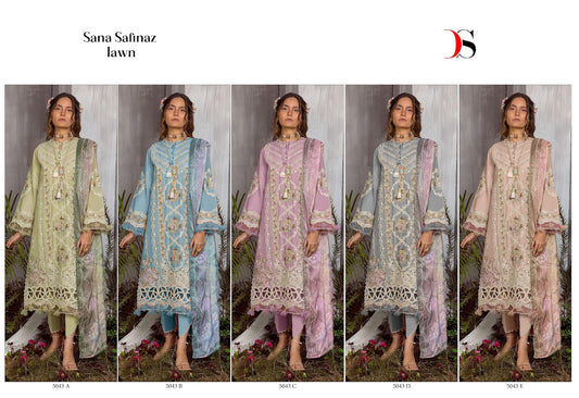 5043 Sana Safinaz Lawn Deepsy Cotton Pakistani Salwar Suits Wholesale Price