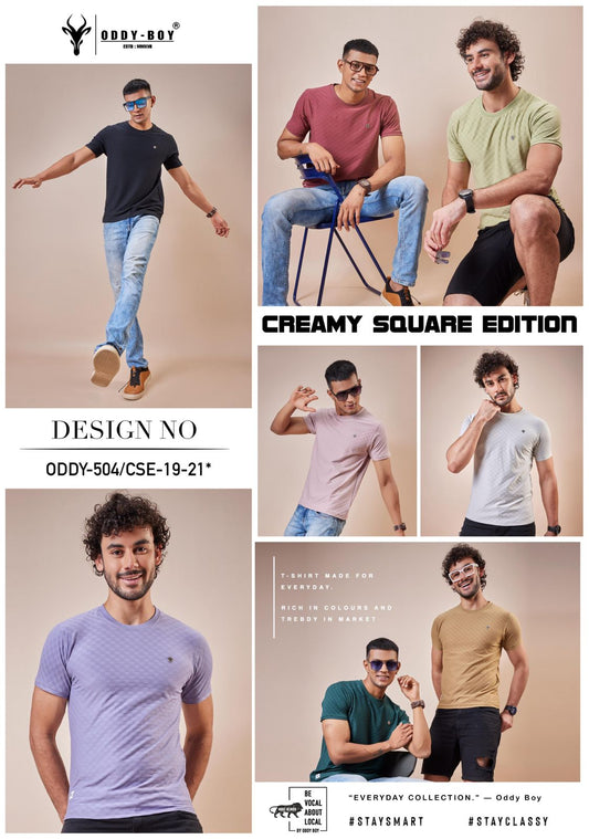 504 Oddy Boy Jacquard Mens Tshirts Exporter Gujarat