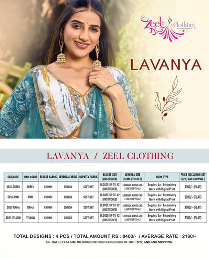 5051 Lavanya Zeel Chinon Lehenga Choli Manufacturer Ahmedabad