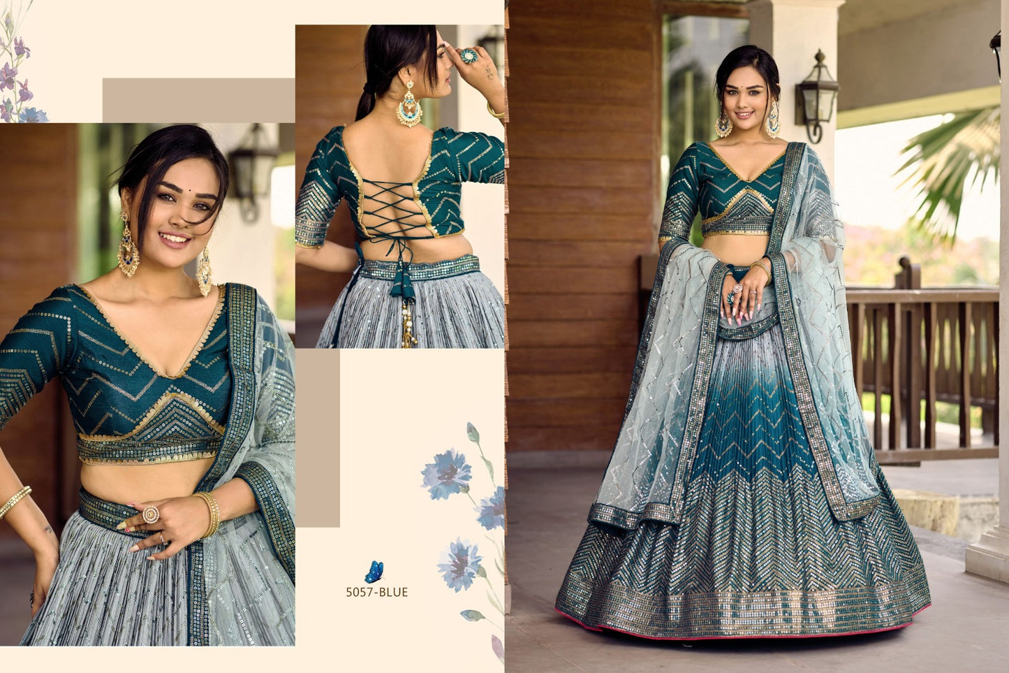 5057 Kimaya Zeel Chinon Lehenga Choli Supplier Ahmedabad