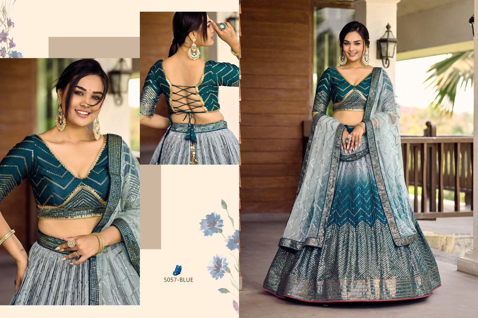 5057 Kimaya Zeel Chinon Lehenga Choli Supplier Ahmedabad
