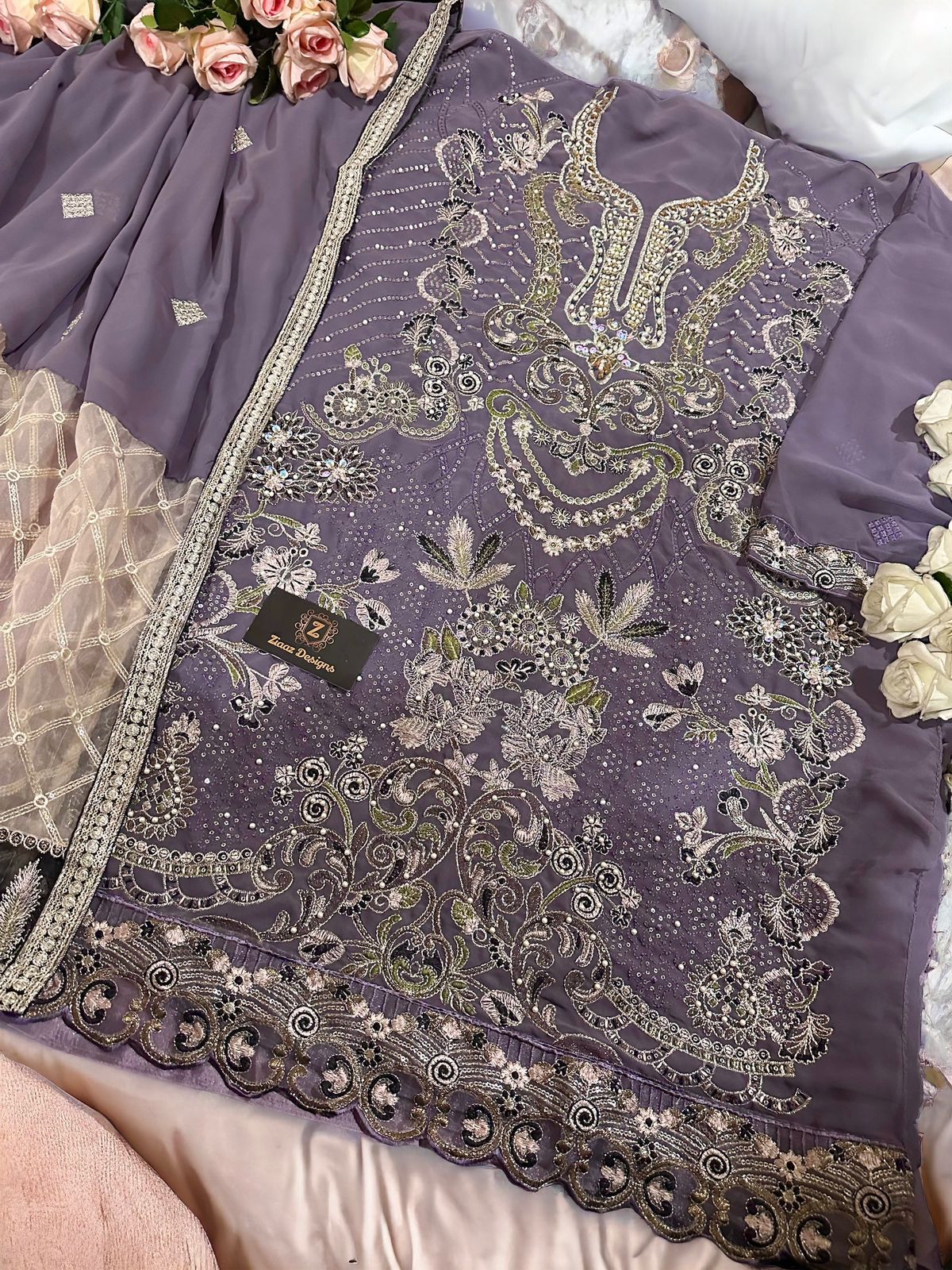 507 Ziaaz Designs Georgette Pakistani Salwar Suits