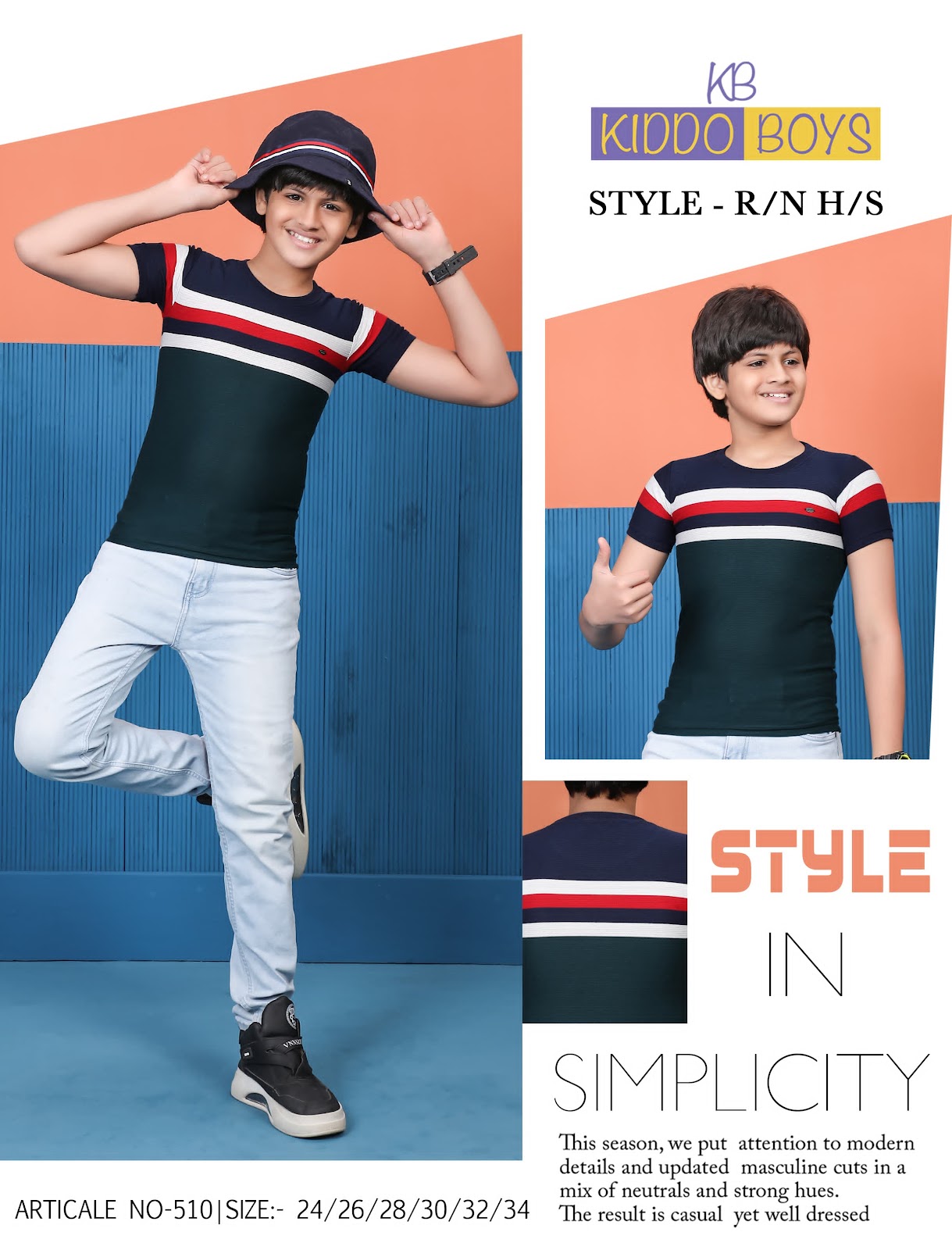 510 Kiddo Auto Stripes Boys Tshirt Manufacturer