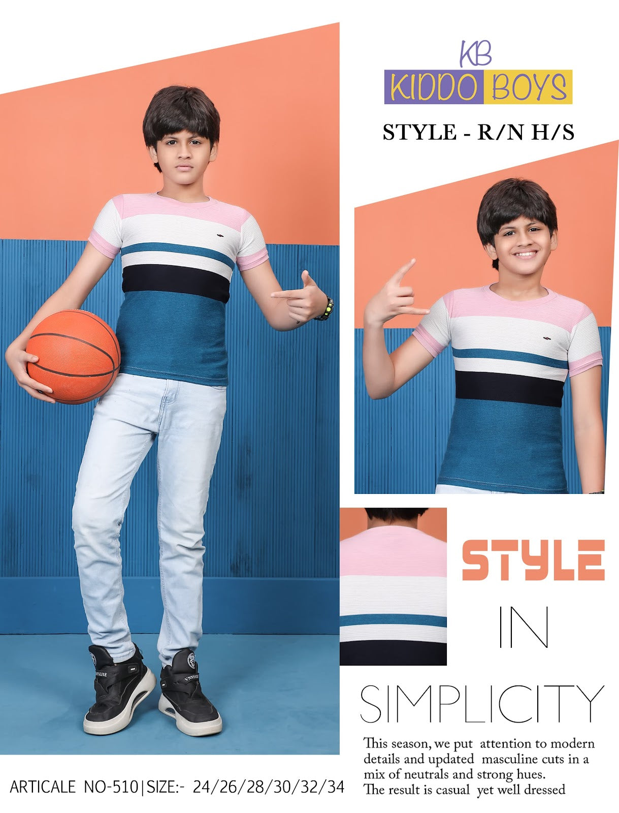 510 Kiddo Auto Stripes Boys Tshirt Manufacturer