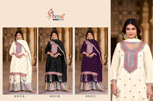 5111 Shree Fabs Chinon Silk Pakistani Salwar Suits Supplier