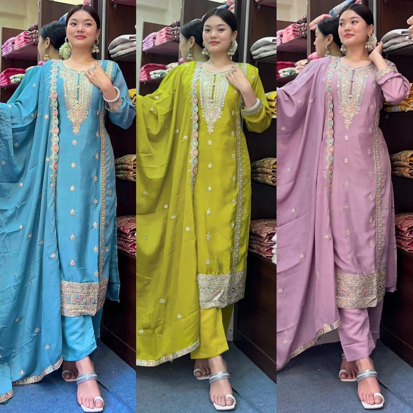 5148 Aarohi Chinon Readymade Pant Style Suits