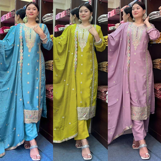 5148 Aarohi Chinon Readymade Pant Style Suits