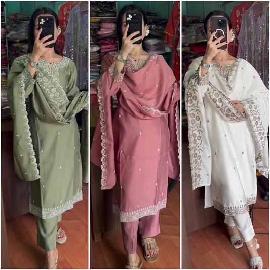 5178 Aarohi Chinon Silk Readymade Pant Style Suits Manufacturer Gujarat