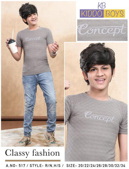 517 Kiddo Jacquard Boys Tshirt Wholesaler India