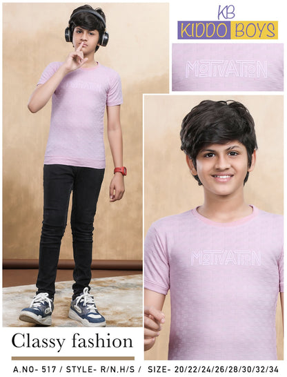 517 Kiddo Jacquard Boys Tshirt Wholesaler India
