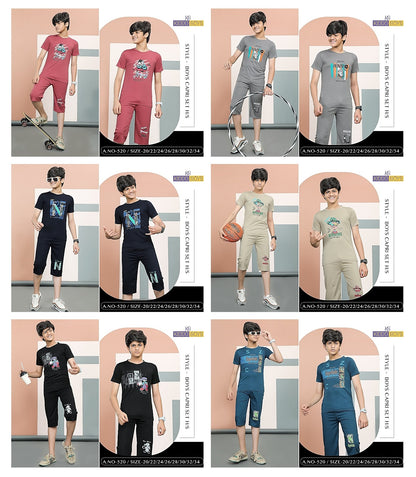 520 Kiddo Boys Capri Night Suit Wholesaler Gujarat