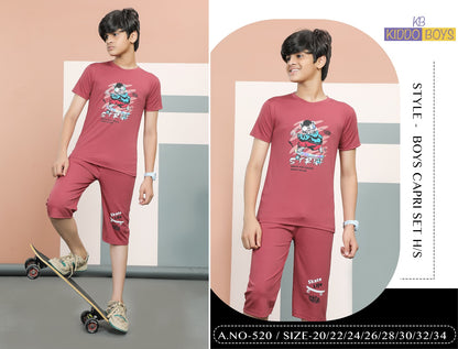 520 Kiddo Boys Capri Night Suit Wholesaler Gujarat