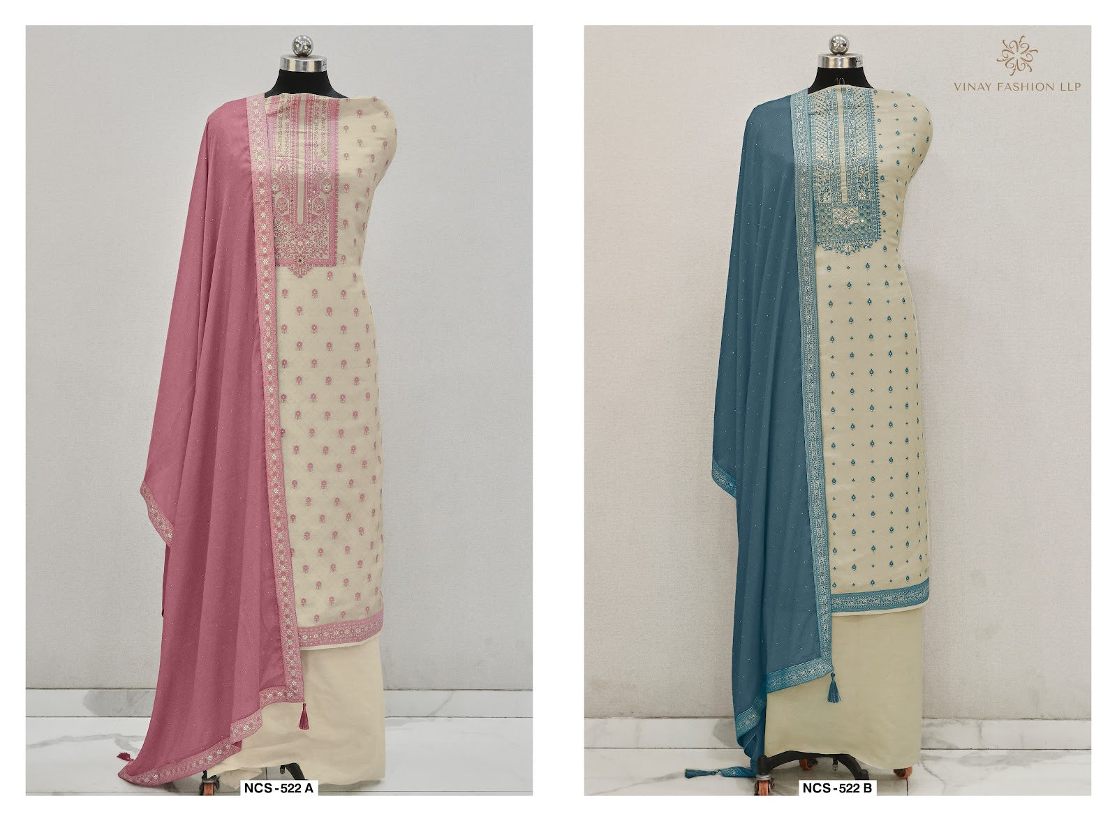 522 Vinay Fashion Llp Kanjivaram Silk Salwar Suits Exporter Gujarat