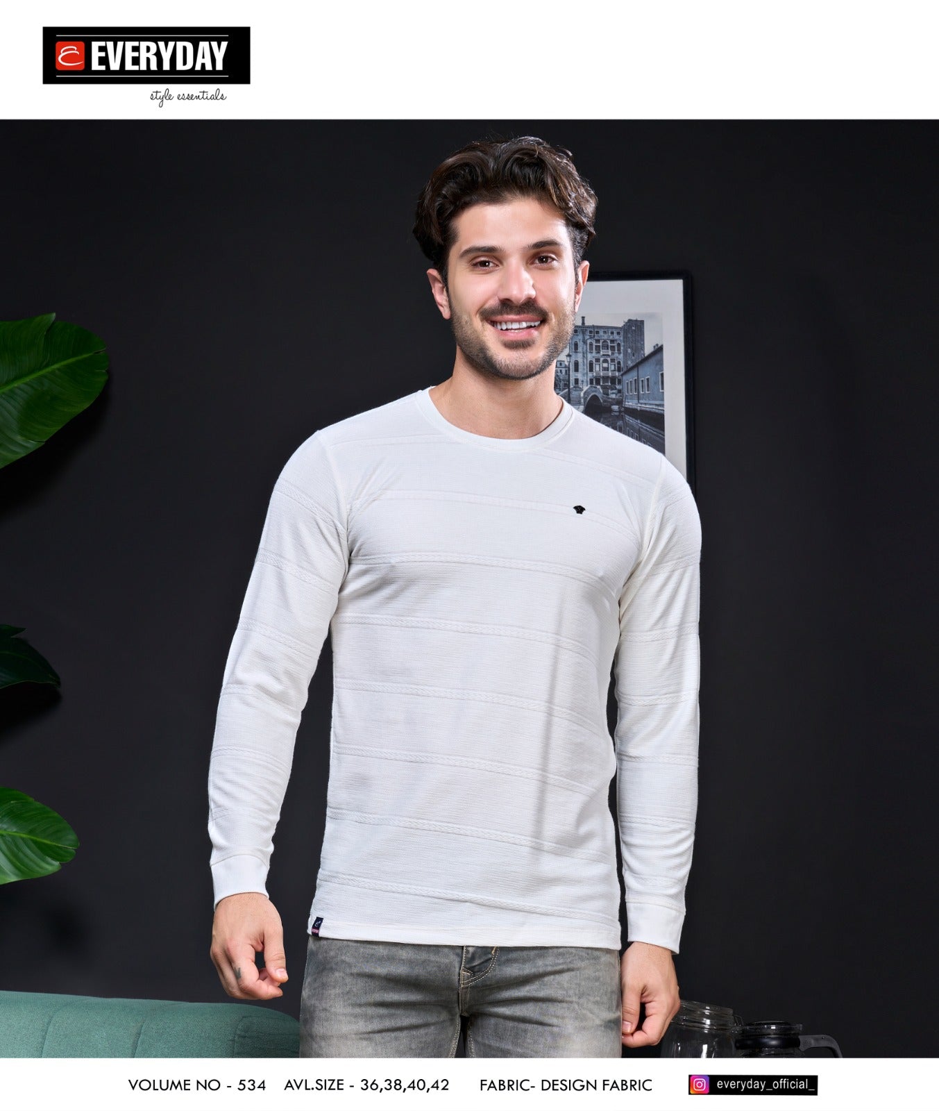 534 Everyday Jacquard Knit Mens Tshirts Supplier Ahmedabad