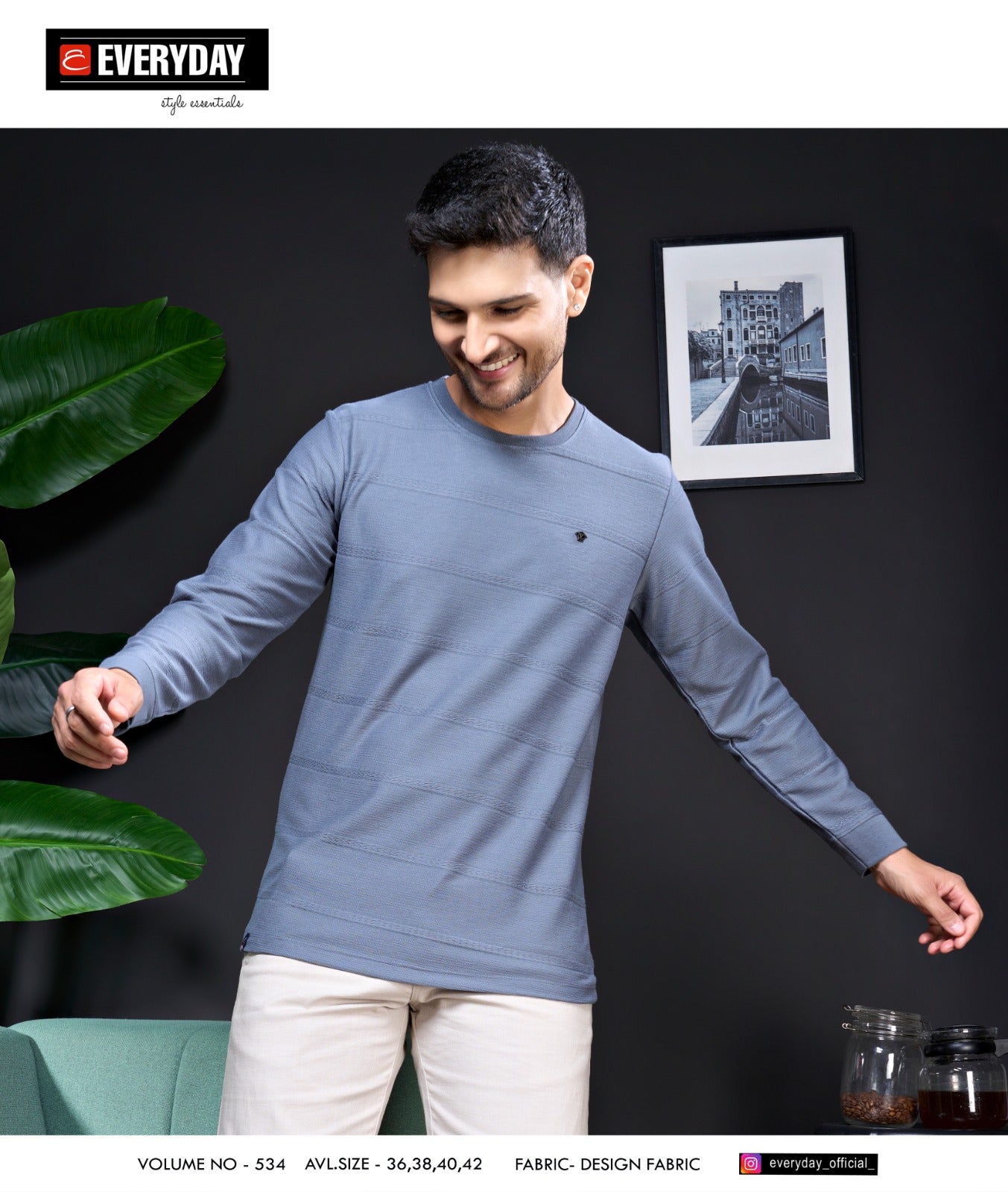 534 Everyday Jacquard Knit Mens Tshirts Supplier Ahmedabad