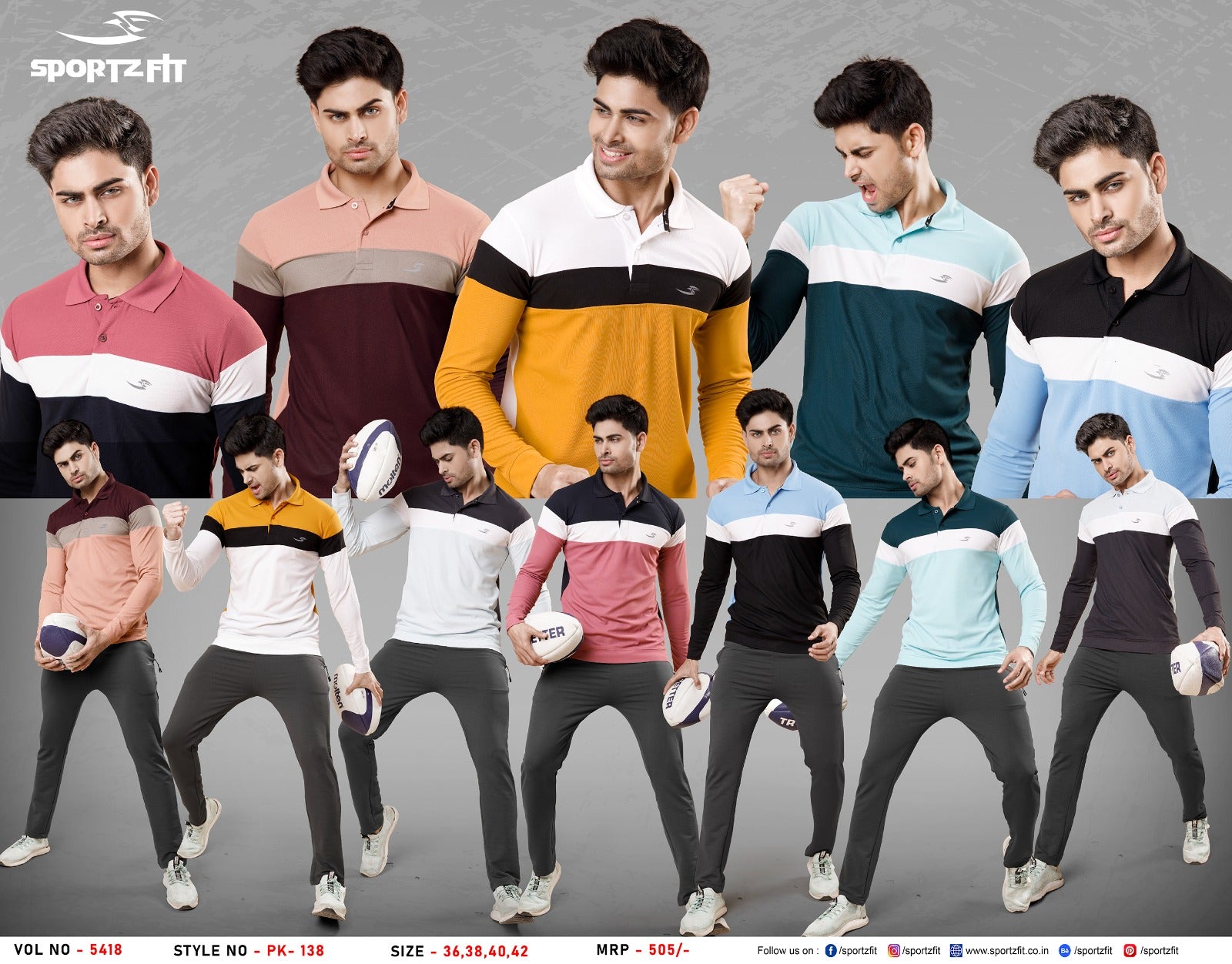5418 Sportz Fit Pq Mens Tshirts Manufacturer Gujarat