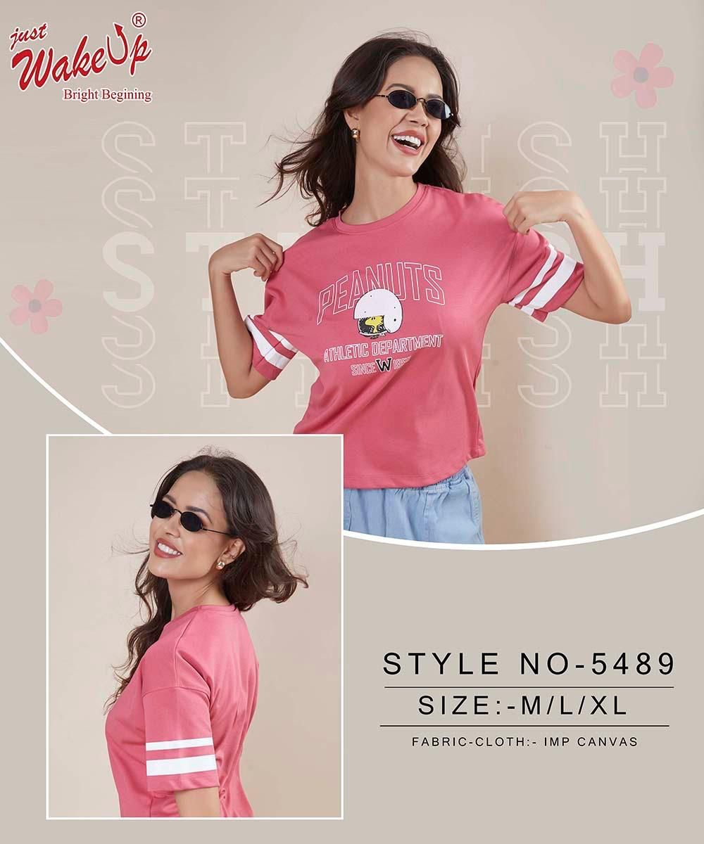 5489 Wakeup Imported Women Tshirt Wholesale Rate