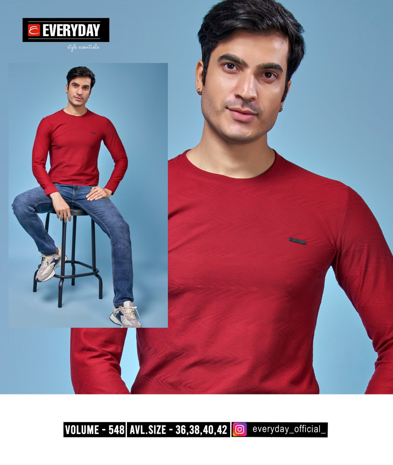 548 Everyday Jacquard Knit Mens Tshirts Exporter Gujarat