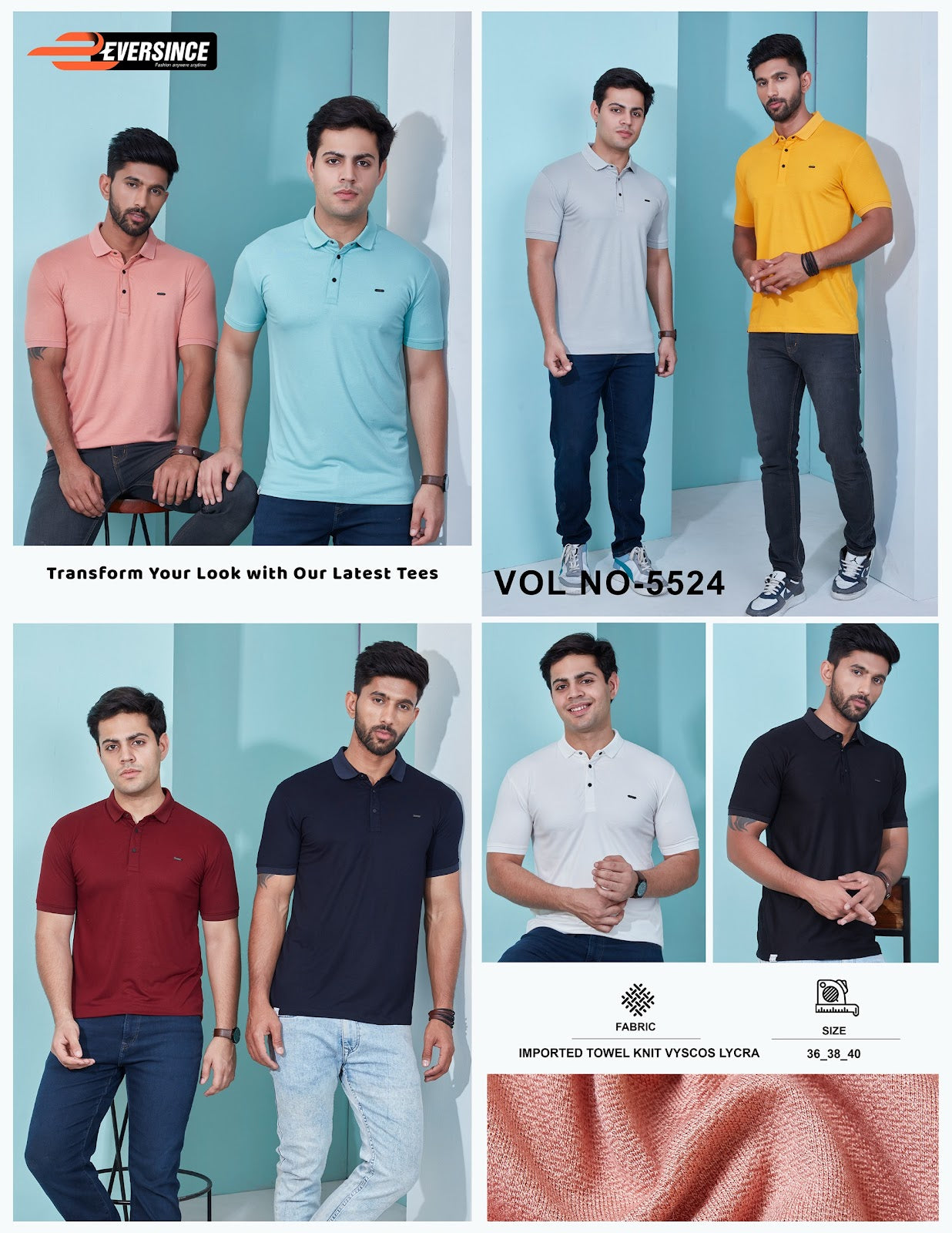 5524 Eversince Imported Mens Tshirts Exporter Ahmedabad