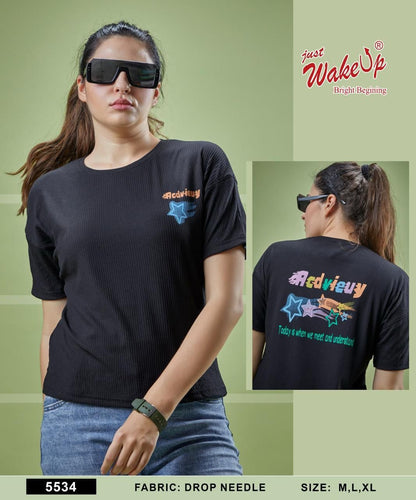 5534 Wakeup Needle Women Tshirt Wholesale Rate