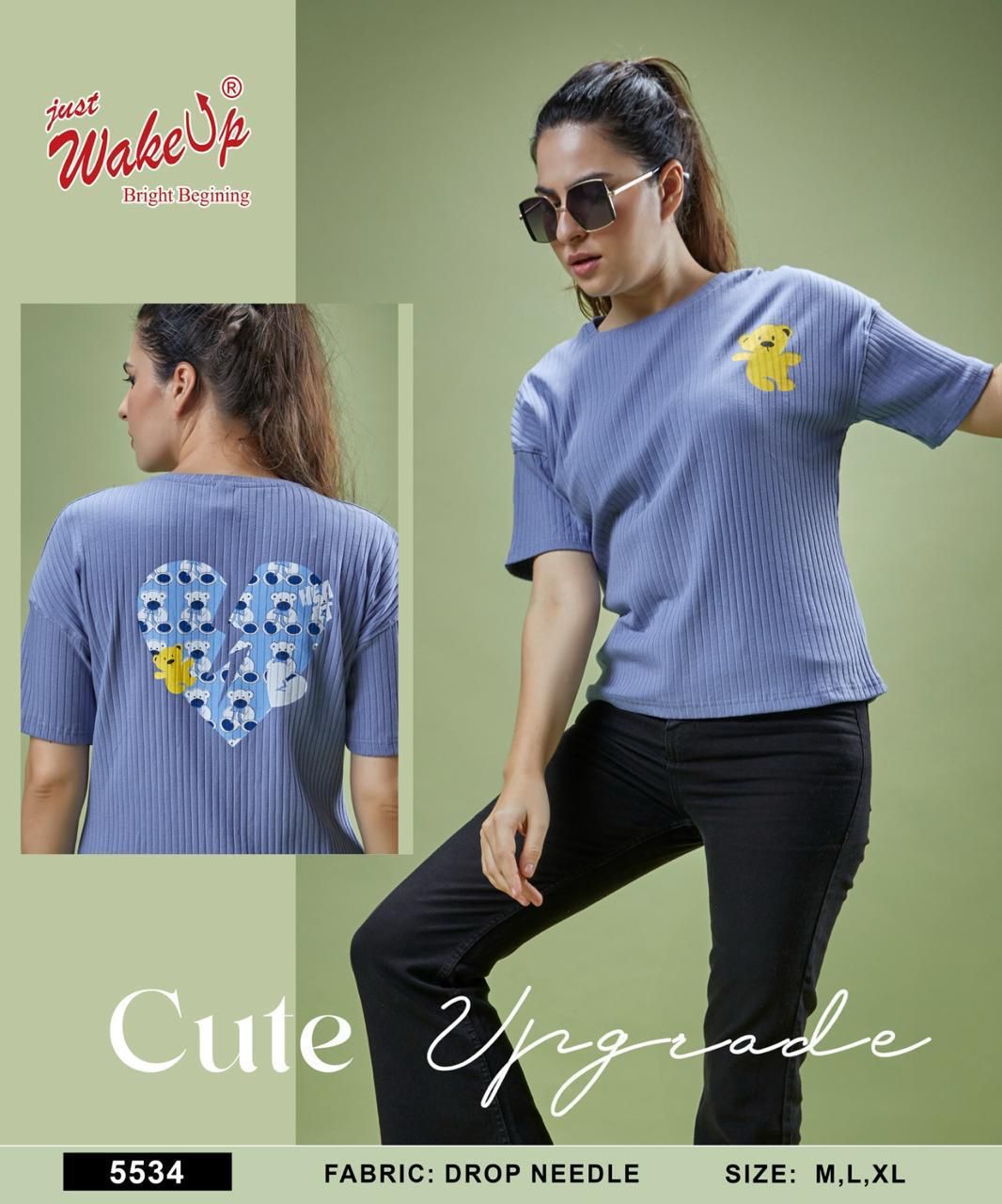 5534 Wakeup Needle Women Tshirt Wholesale Rate