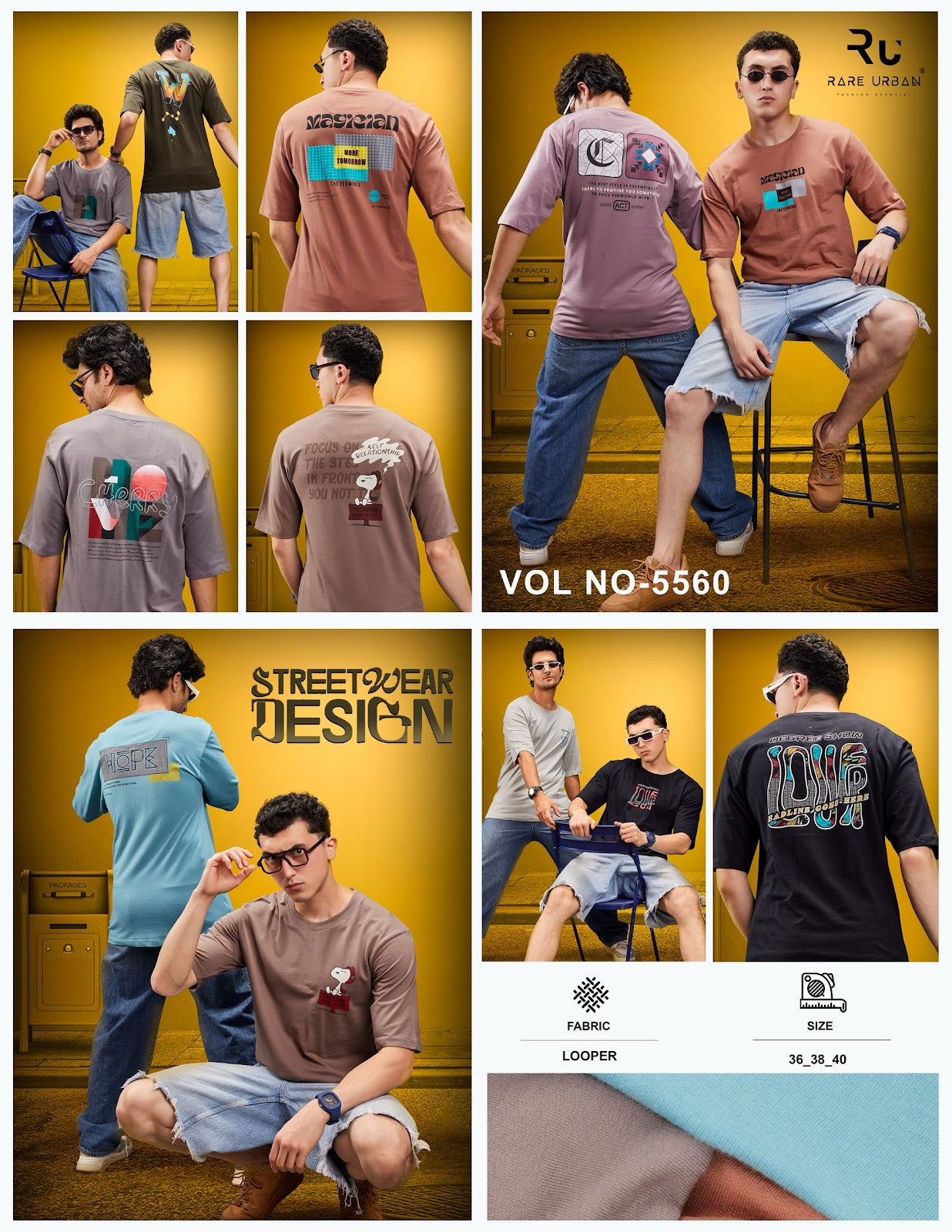5560 Rare Urban Looper Mens Tshirts Manufacturer Gujarat