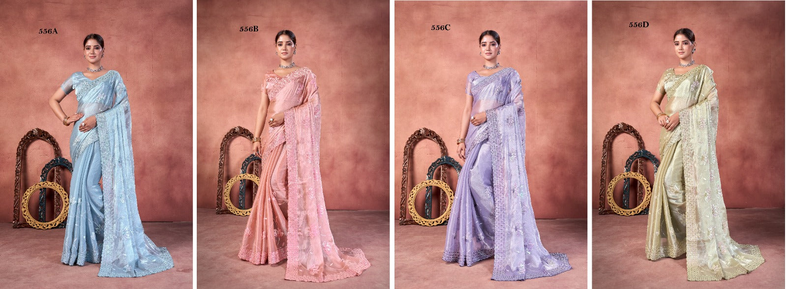 556 Suma Designer Burberry Sarees