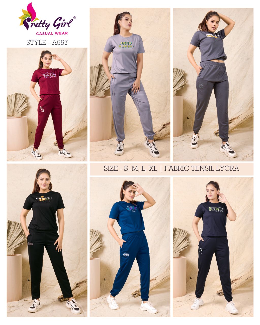 557 Pretty Tencil Lycra Pyjama Night Suits Wholesaler