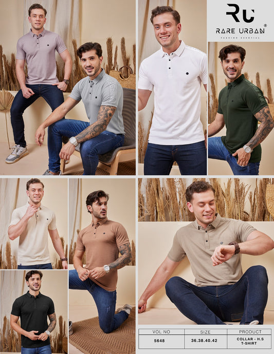 5648 Rare Urban Jacquard Knit Mens Tshirts Manufacturer