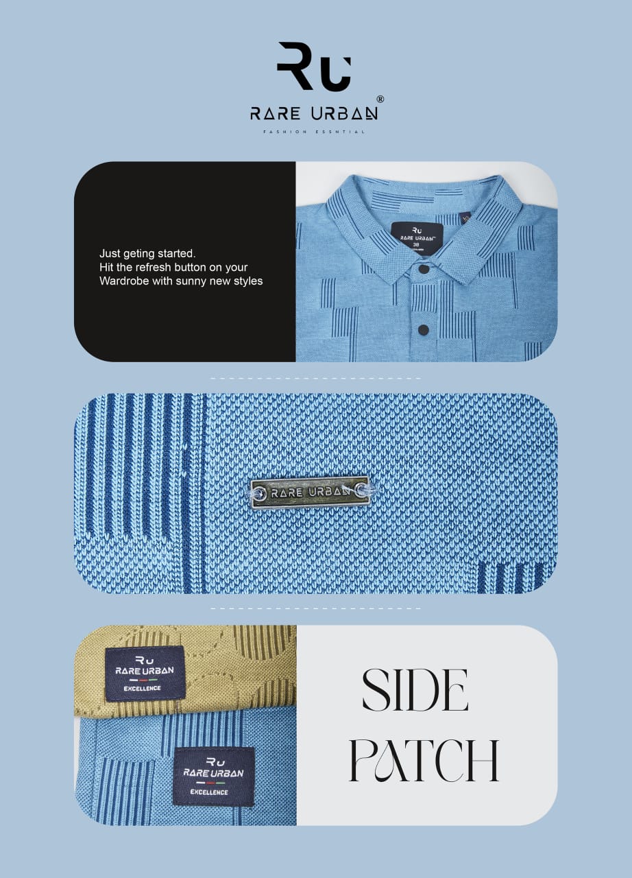 5658 Rare Urban Jacquard Knit Mens Tshirts Wholesaler India