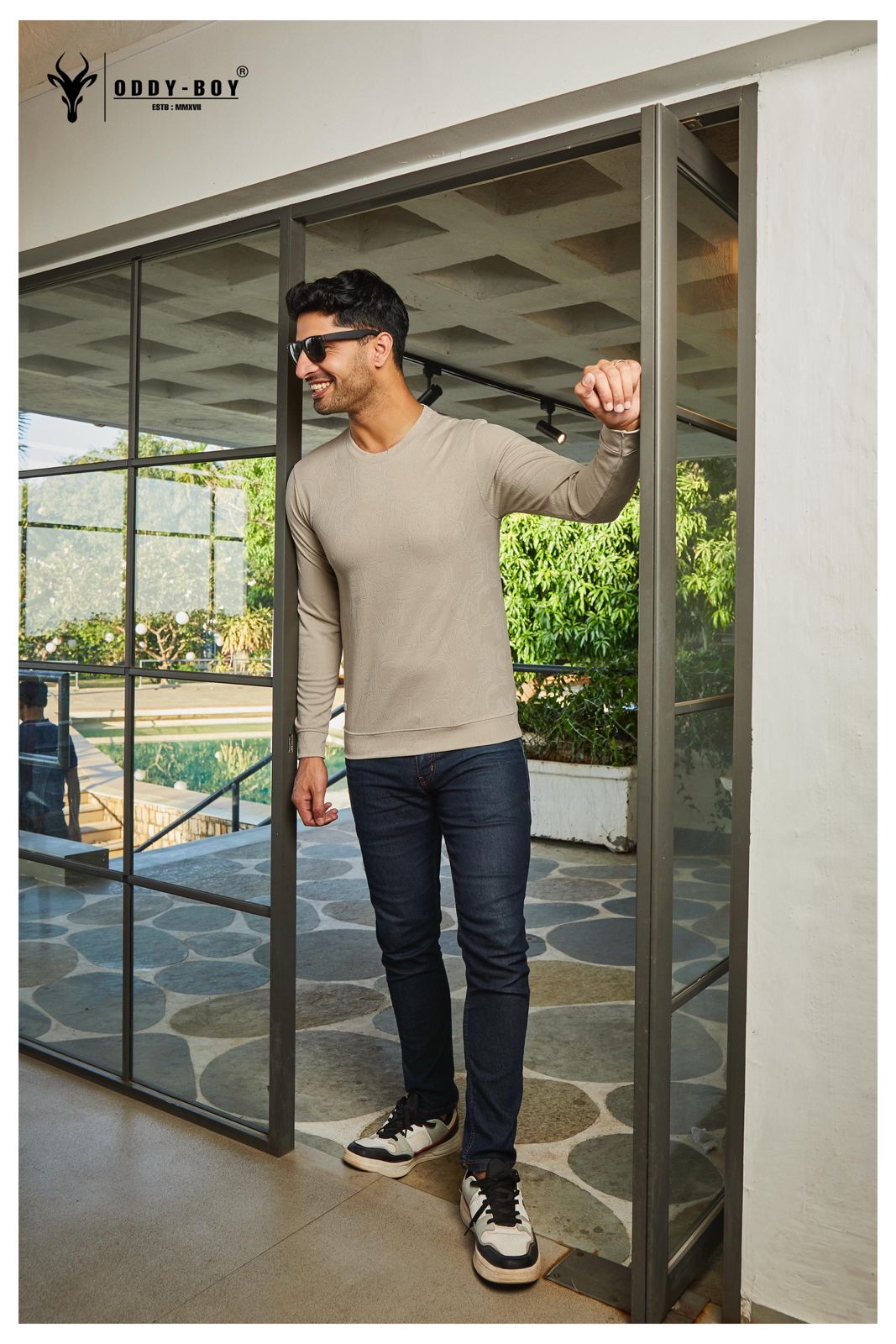 566 Ae-19-21 Oddy Boy Jacquard Mens Tshirts Manufacturer India