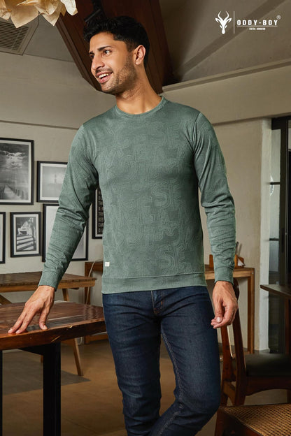 566 Ae-19-21 Oddy Boy Jacquard Mens Tshirts Manufacturer India