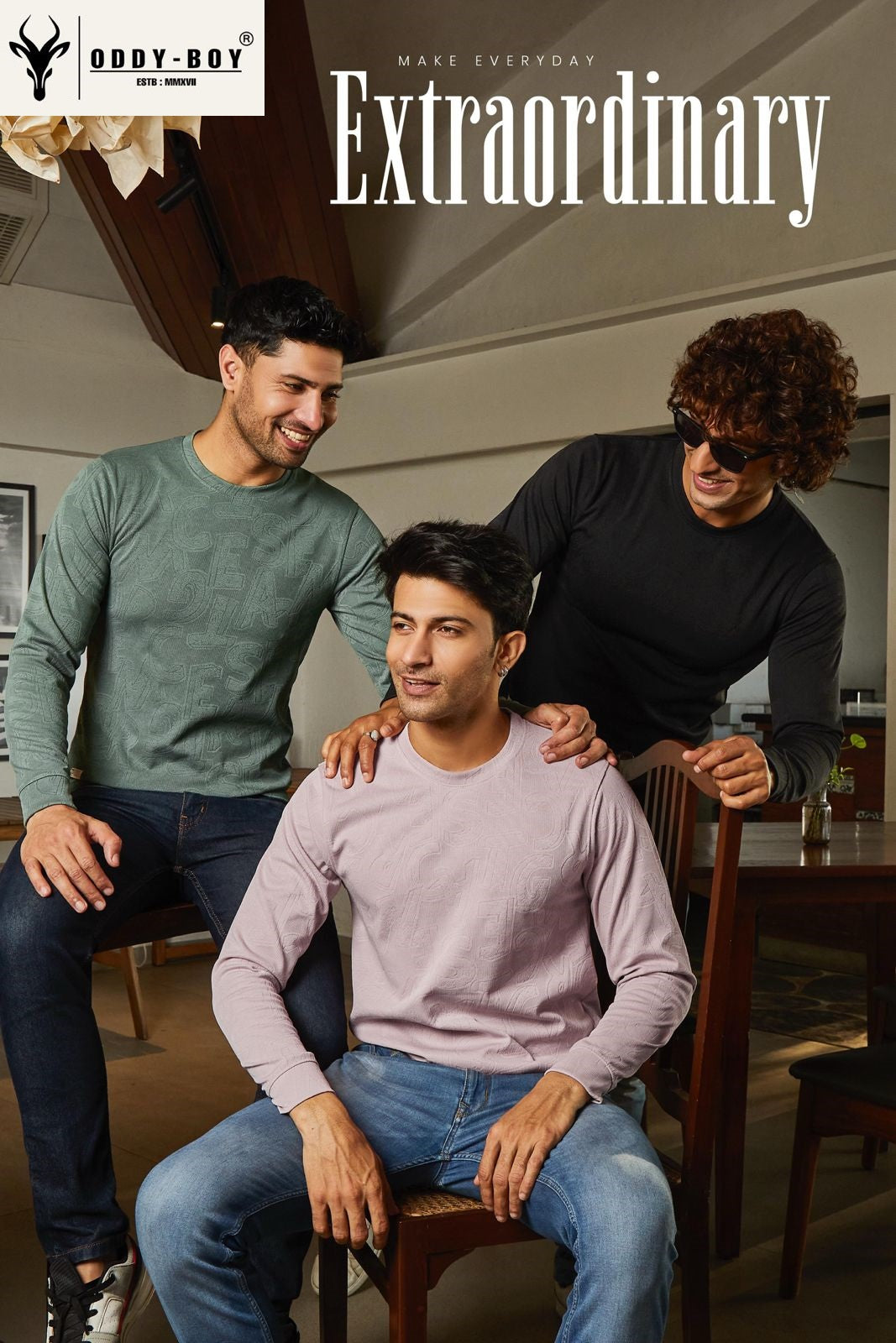 566 Ae-19-21 Oddy Boy Jacquard Mens Tshirts Manufacturer India