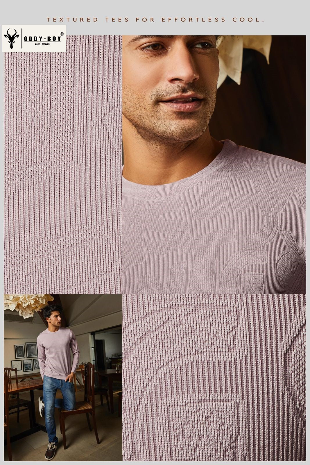 566 Ae-19-21 Oddy Boy Jacquard Mens Tshirts Manufacturer India